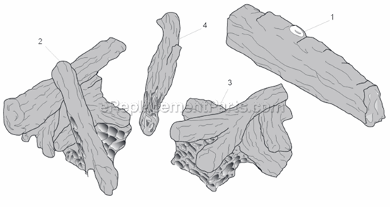 Page C Diagram and Parts List for MCFS36 Natural Monessen Fireplace & Insert