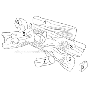 Mj27 Logs Diagram and Parts List for MJ27  Monessen Heating Stove