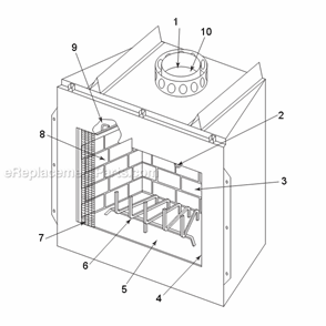 Page A Diagram and Parts List for SB38  Monessen Fireplace & Insert