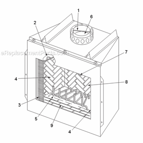Page A Diagram and Parts List for SB44SS  Monessen Fireplace & Stove