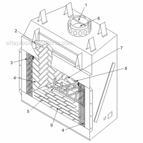 Page A Diagram and Parts List for SB50HB  Monessen Fireplace & Insert