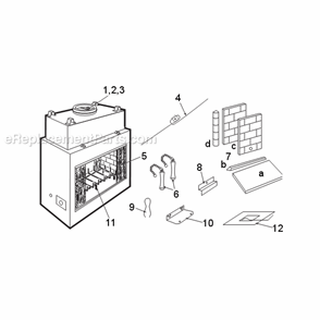 Page A Diagram and Parts List for STR36  Monessen Fireplace & Insert