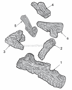 Page B Diagram and Parts List for TPB24NV  Monessen Fireplace & Insert