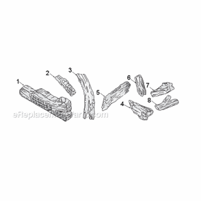 Vwfod30 Split River Oak Logs Diagram and Parts List for VWFOD30  Monessen Fireplace & Stove