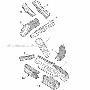 Vwfod30 Split Pine Logs Diagram and Parts List for VWFOD30  Monessen Fireplace & Stove