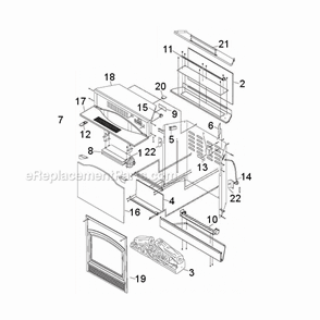 Page A Diagram and Parts List for WEF36  Monessen Fireplace & Insert