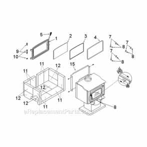Page A Diagram and Parts List for WR247001  Monessen Heating Stove