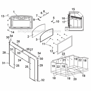 Page A Diagram and Parts List for WR2500X02  Monessen Fireplace & Insert