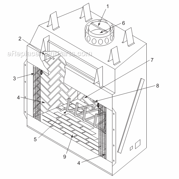 Page A Diagram and Parts List for SB50HB  Monessen Fireplace & Insert