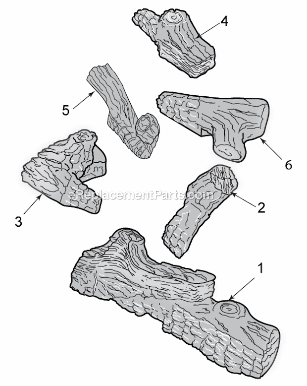 Page B Diagram and Parts List for TPB24NV  Monessen Fireplace & Insert