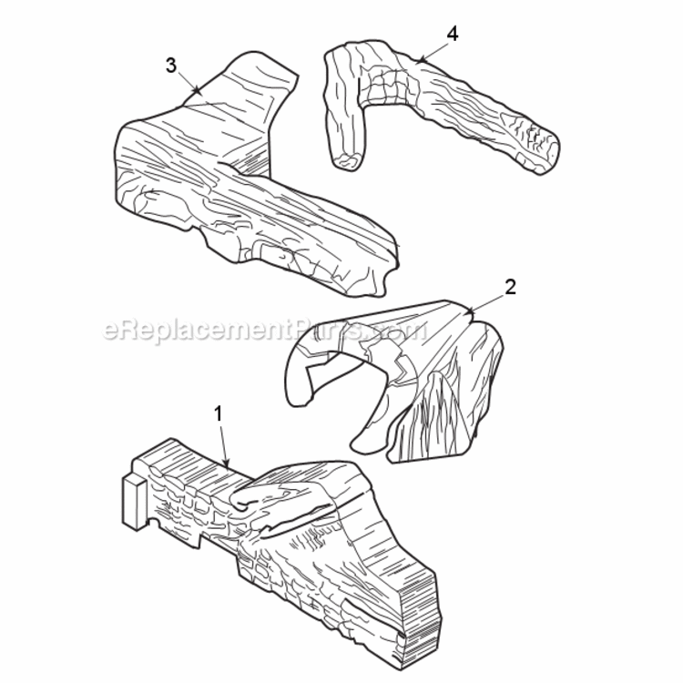 Duzy Ii Log Series Diagram and Parts List for VDY24/18  Monessen Heating Stove