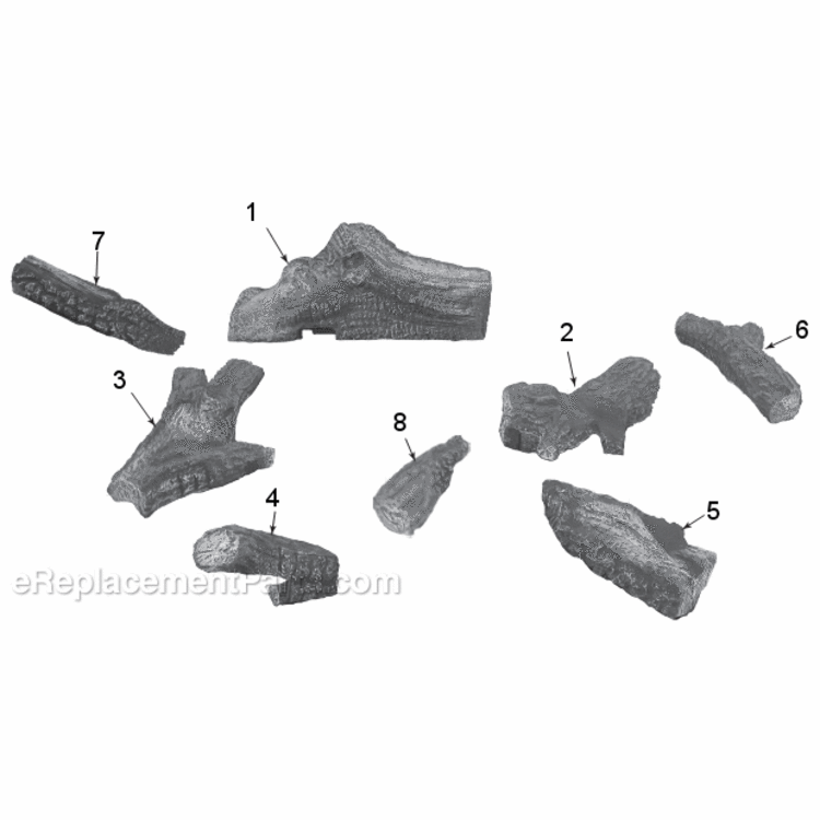 Duzy V Log Series Diagram and Parts List for VDY24/18  Monessen Heating Stove