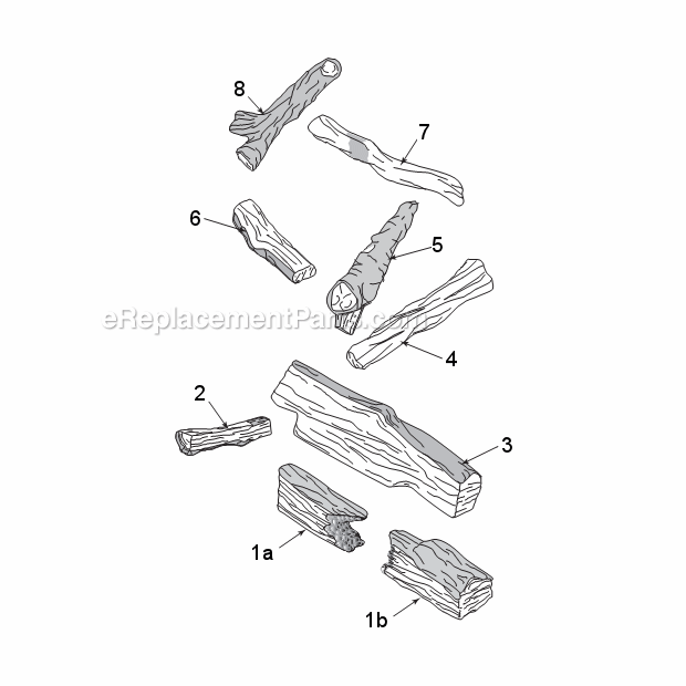 Vwfod24 Split Pine Logs Diagram and Parts List for VWFOD24  Monessen Fireplace & Stove