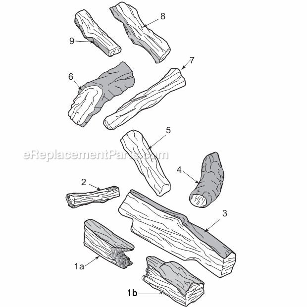 Vwfod30 Split Pine Logs Diagram and Parts List for VWFOD30  Monessen Fireplace & Stove