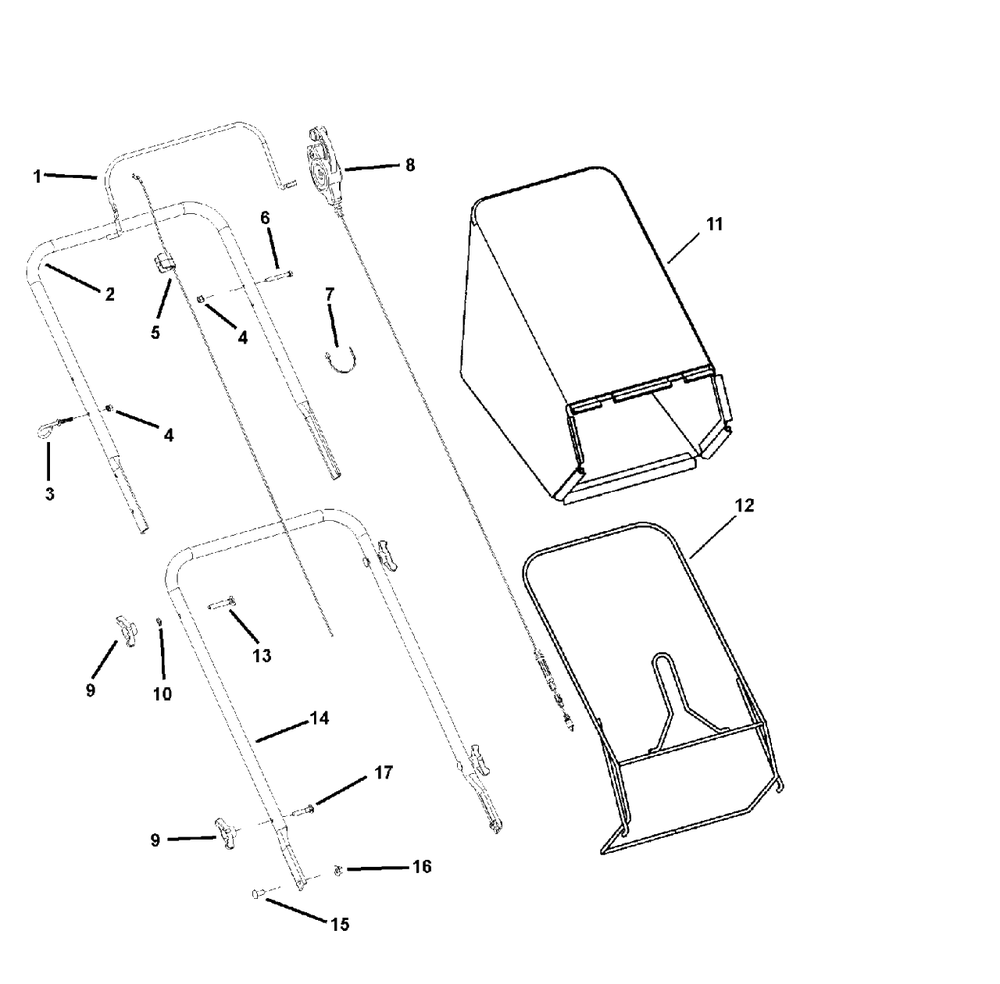 Handles And Controls - Self-Propelled Diagram and Parts List for MP22675FC (7800683)(2010) Murray Lawn Mower