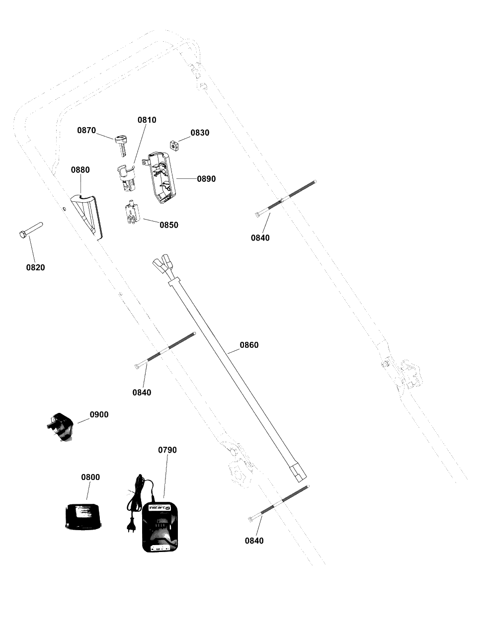 Electric Group Diagram and Parts List for EXI675 (2691475-00)(2019) Murray Lawn Mower