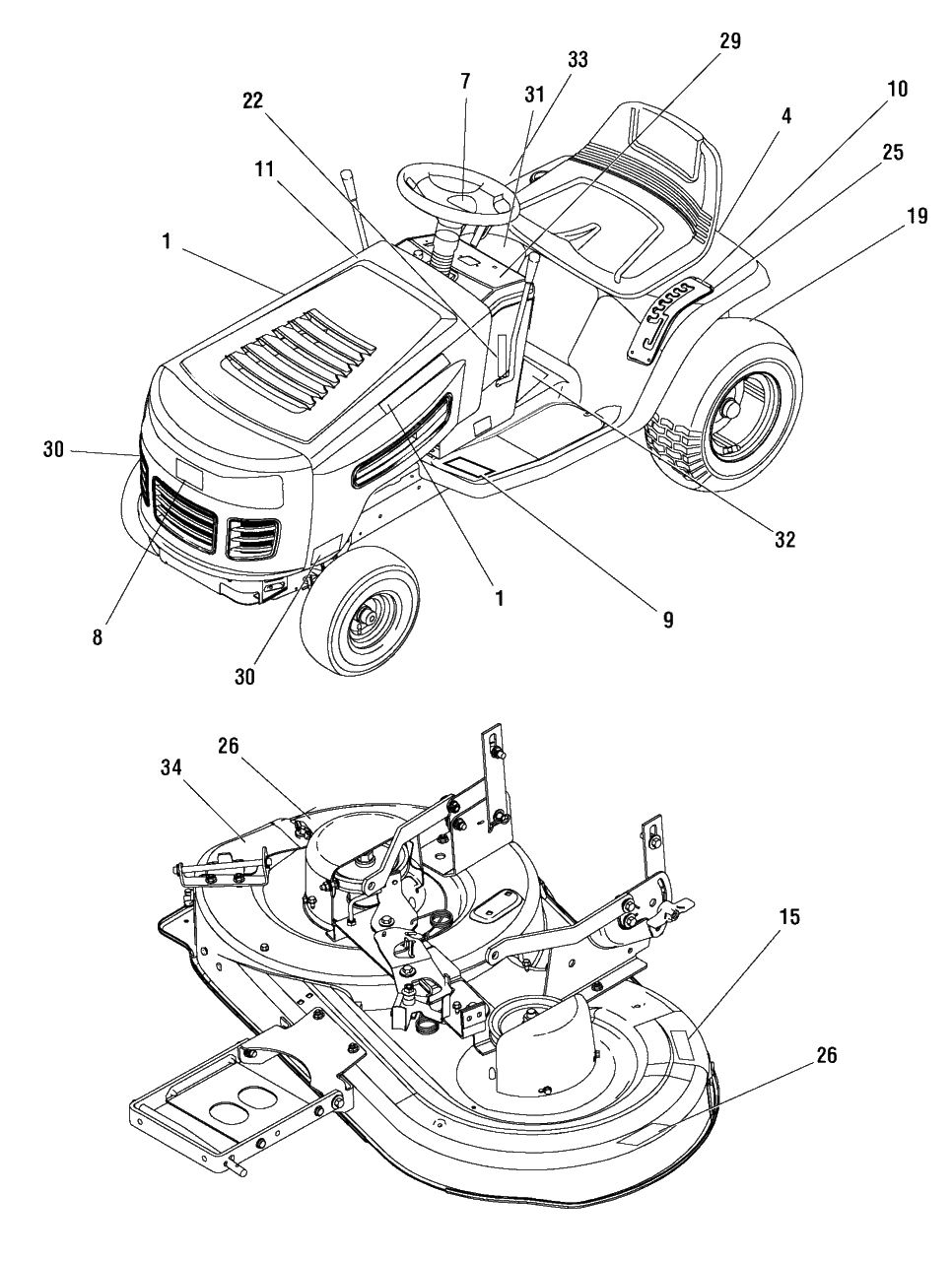 Decal Group Diagram and Parts List for MT135380 (7800560)(2009) Murray Lawn Tractor Accessories