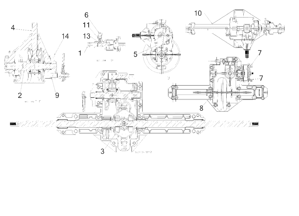 Transmission Diagram and Parts List for M115-38 (13BC77LF058)(2018) Murray Lawn Tractor