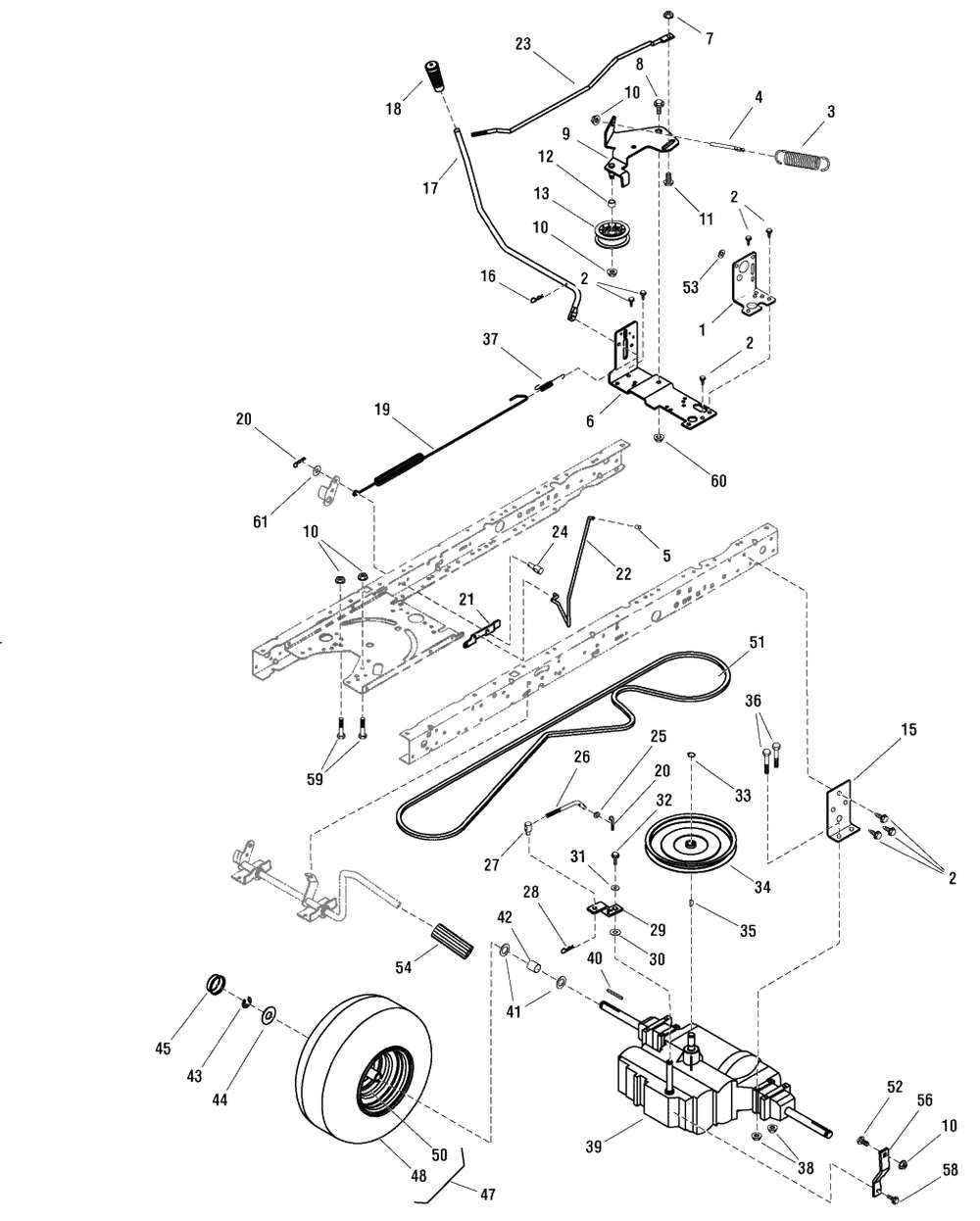 Motion Drive Group - Gear Drive (7501096) Diagram and Parts List for EYK155420GF (7800485)(2009) Murray Lawn Tractor Accessories