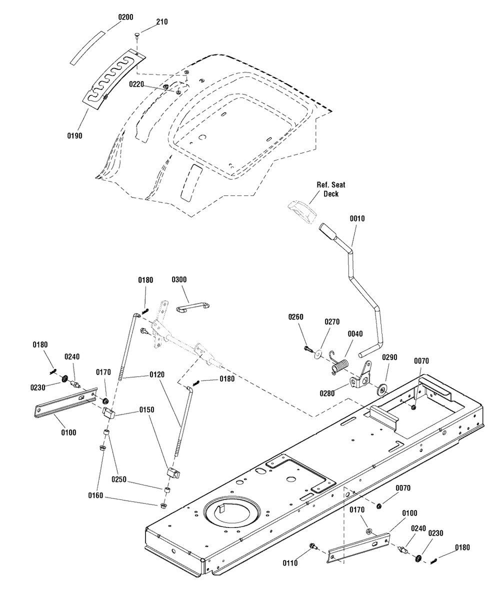 Lift Group Diagram and Parts List for MT175420H (2690928)(2011) Murray Lawn Tractor