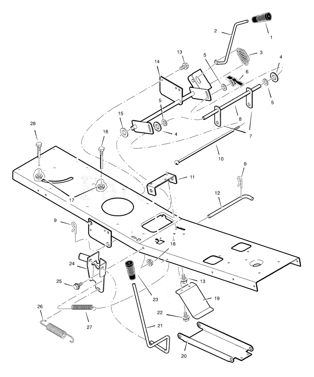 Mower Housing Suspension (Part 2) Diagram and Parts List for 309311X92A 2003 Murray Lawn Tractor