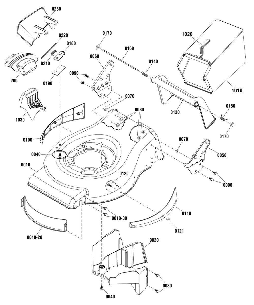 Deck Group (881335) Diagram and Parts List for MXMU19675E (881560)(2012) Murray Lawn Mower