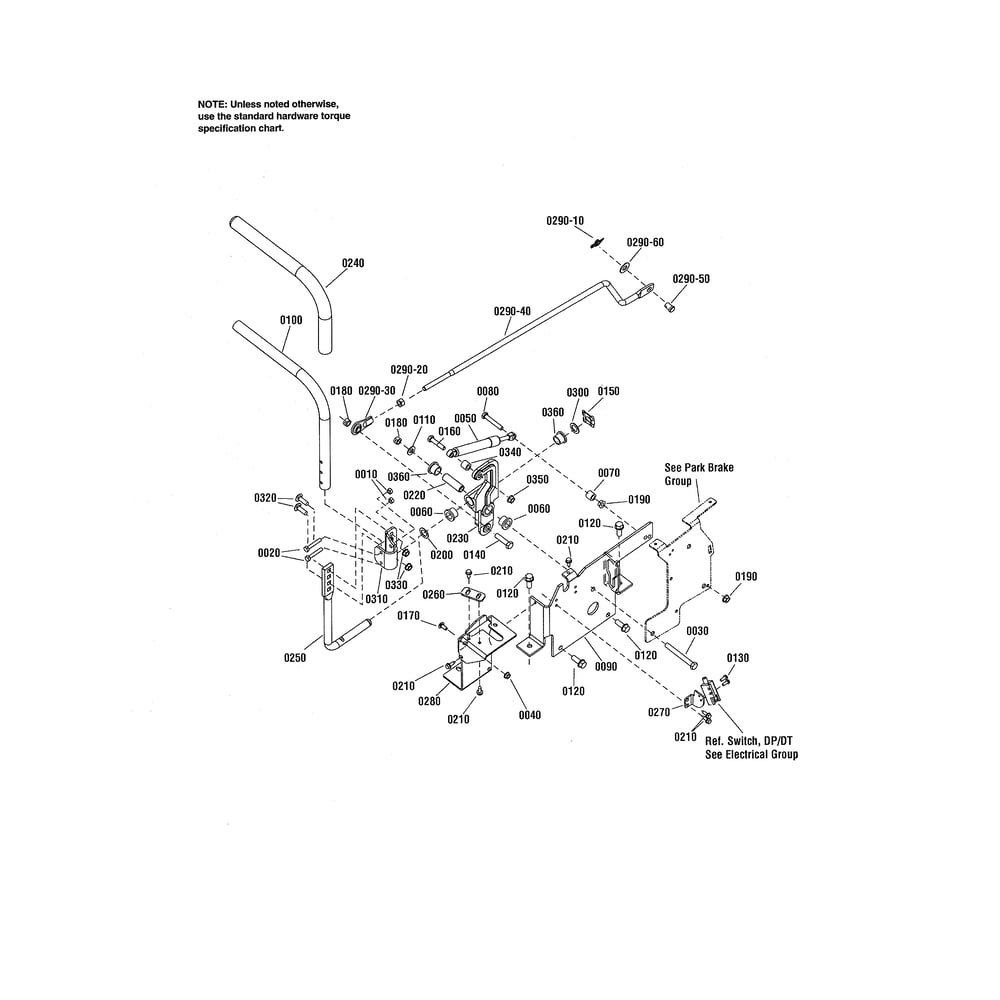 Control - Left Hand Diagram and Parts List for RZT26520 2691079 Murray Ride-On Cars