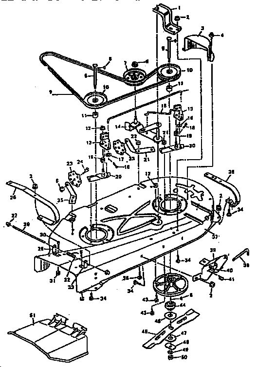 Mower Deck Diagram and Parts List for 403213  Murray Lawn Tractor Accessories