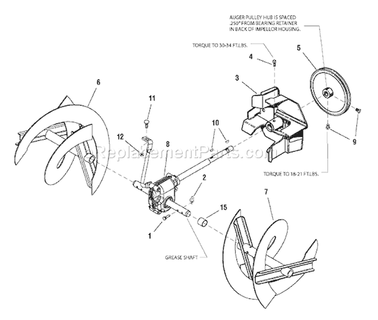 Page A Diagram and Parts List for 1694997 ST8526 - 2006 Murray Snow Blower