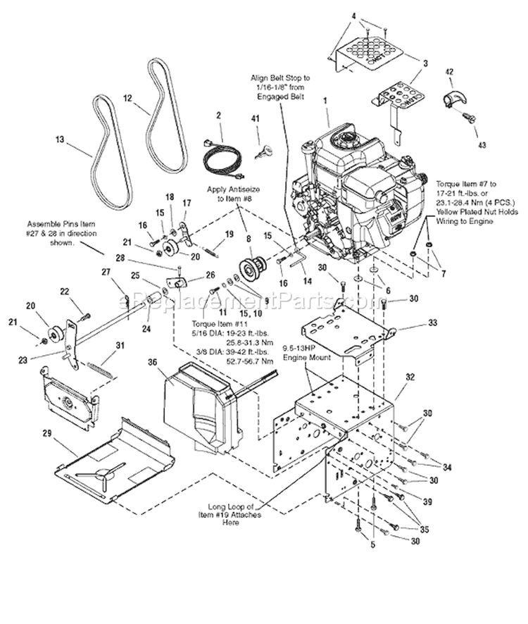 Page D Diagram and Parts List for 1694999 ST1028S - 2006 Murray Snow Blower