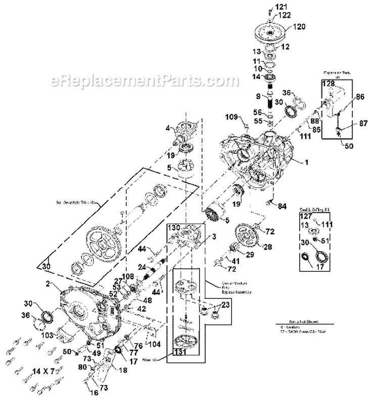 Page G Diagram and Parts List for 1695072 1381 HST - 2006 Murray Snow Blower