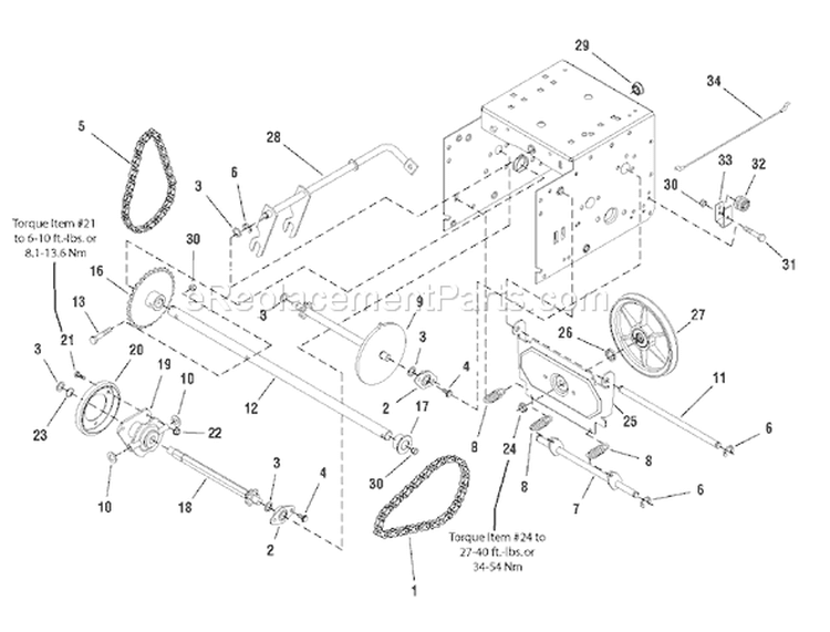 Page F Diagram and Parts List for 1695320 ST9528 - 2007 Murray Snow Blower