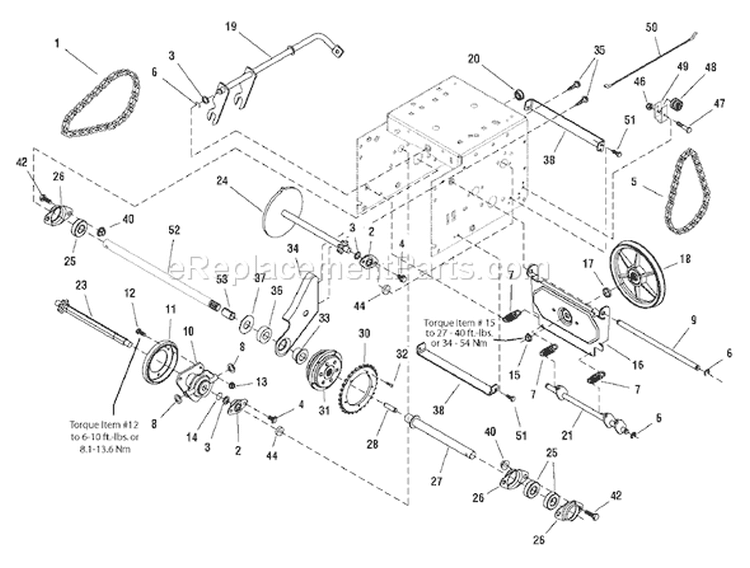 Page F Diagram and Parts List for 1695323 ST1332S - 2007 Murray Snow Blower