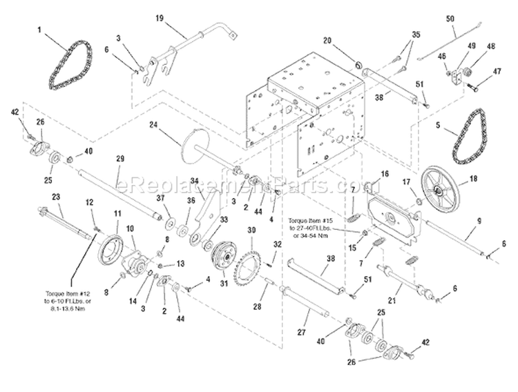 Page F Diagram and Parts List for 1695339 966D - 2007 Murray Snow Blower