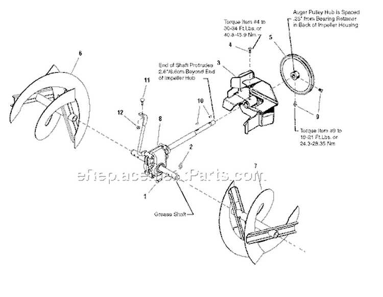 Page A Diagram and Parts List for 1695340-1171 HST 2008 Murray Snow Blower