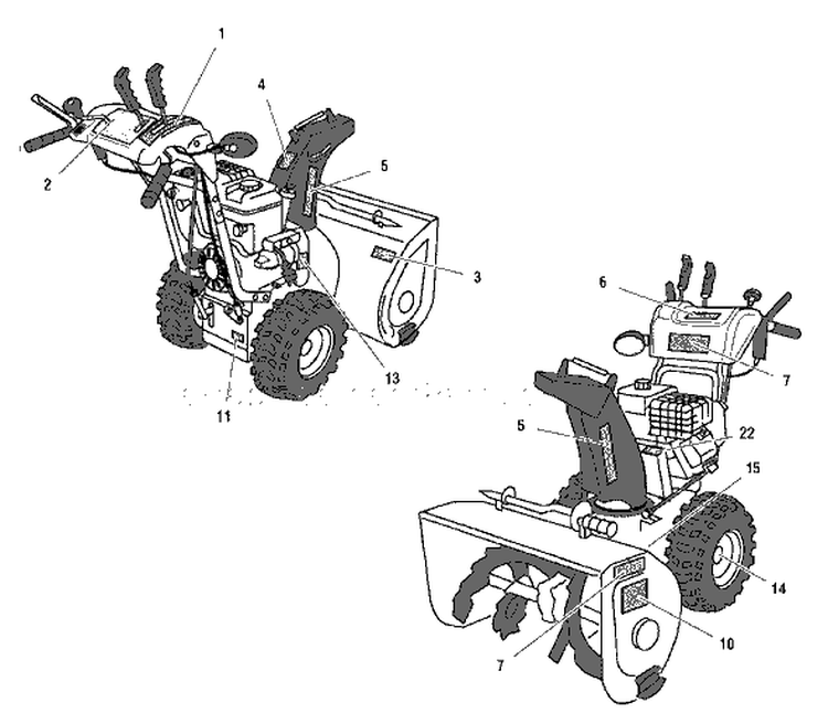 Page C Diagram and Parts List for 1695340-1171 HST 2008 Murray Snow Blower