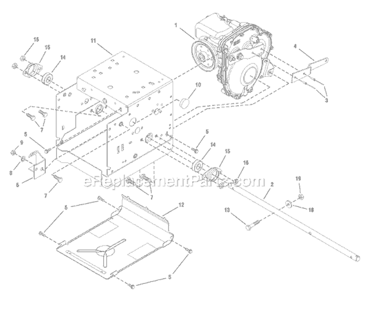 Page F Diagram and Parts List for 1695340-1171 HST 2008 Murray Snow Blower