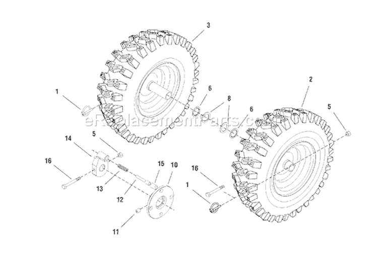 Page G Diagram and Parts List for 1695340 1171 HST - 2007 Murray Snow Blower