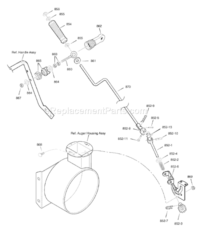 Page K Diagram and Parts List for 1695365 6271200x612007 Murray Snow Blower