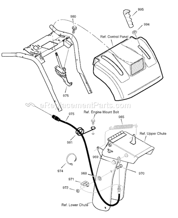 Page L Diagram and Parts List for 1695368 6291490X542007 Murray Snow Blower