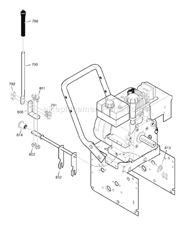 Page J Diagram and Parts List for 1695372 6240900x432007 Murray Snow Blower