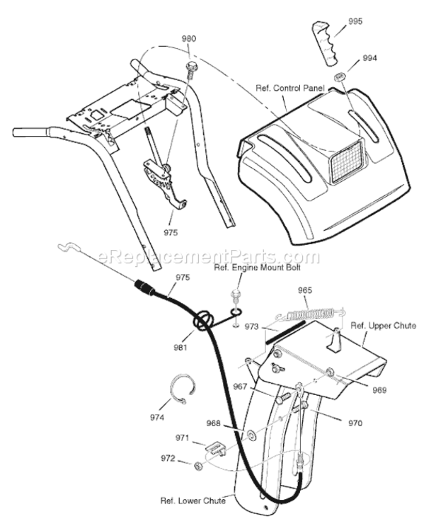 Page K Diagram and Parts List for 1695373 6271200x432007 Murray Snow Blower