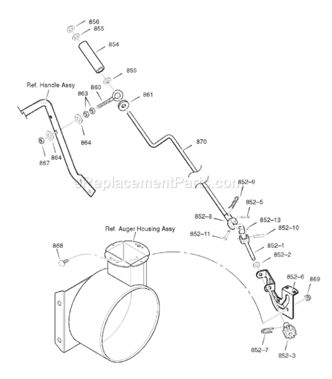 Page K Diagram and Parts List for 1695375 6271500x432007 Murray Snow Blower