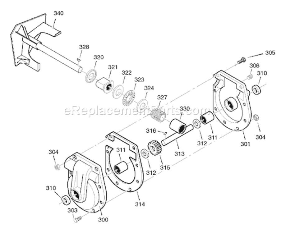 Page D Diagram and Parts List for 1695375 6271500x432007 Murray Snow Blower