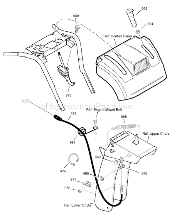 Page L Diagram and Parts List for 1695378 6331790X432007 Murray Snow Blower