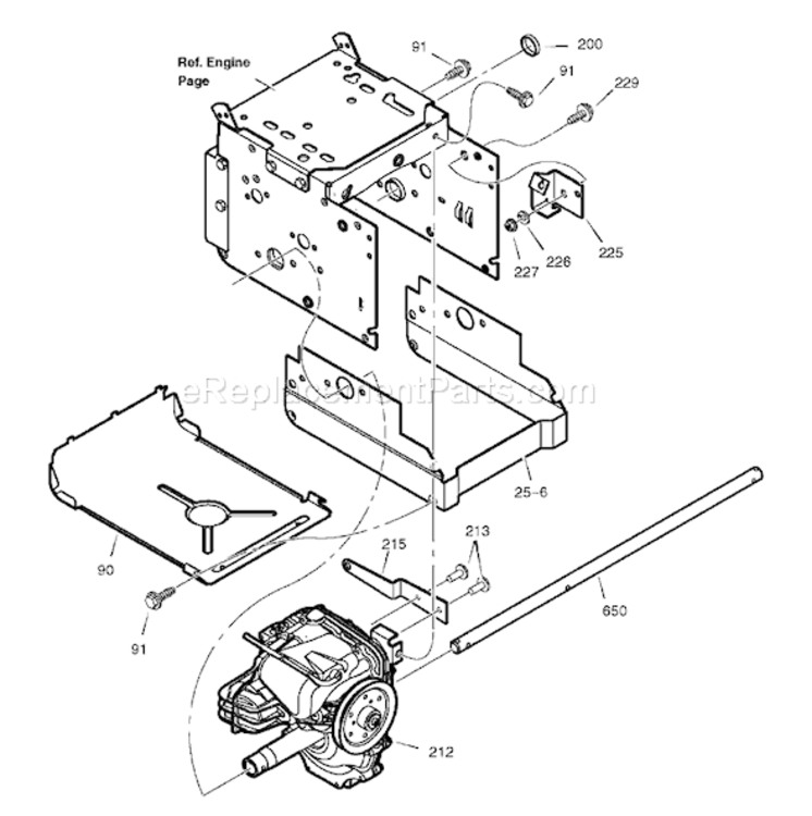 Page B Diagram and Parts List for 1695378 6331790X432007 Murray Snow Blower
