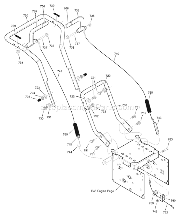 Page I Diagram and Parts List for 1695384 C950-52731-02007 Murray Snow Blower