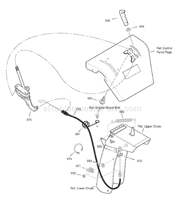 Page L Diagram and Parts List for 1695426 6291670X1962007 Murray Snow Blower