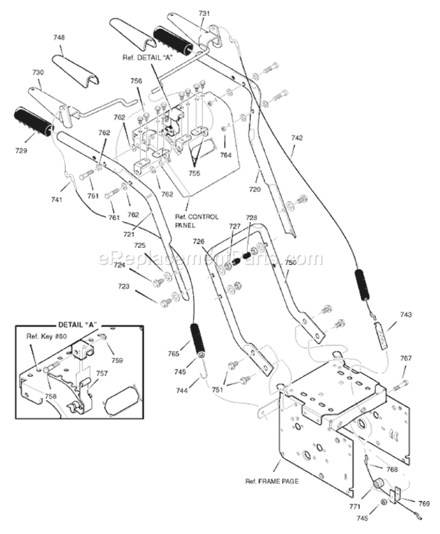 Page I Diagram and Parts List for 1695426 6291670X1962007 Murray Snow Blower