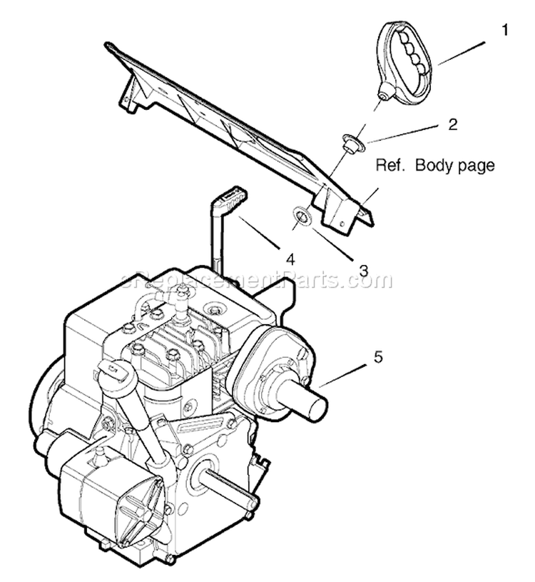 Page H Diagram and Parts List for 1695518 18-2811-29 - 2008 Murray Snow Blower